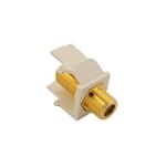 Leviton 40831-BW Quickport F-Type Adapter, Gold-Plated, White $3.24