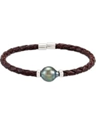 Clevereves Sterling Silver 10.00 mm 7.5 Inches Tahitian Cultured Pearl Bracelet