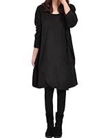 Zanzea Automne Femme manches longues Tunique tops A line en coton