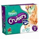 Pampers Cruisers, Size 3, 31-Count (Pack of 6)