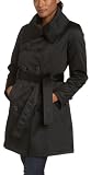 Jones New York Women's Satin Double Breasted Belted Coat