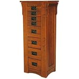 Image of Buy Best US Mission Style Oak Finish Jewelry Chest on Sale US, Waybourn