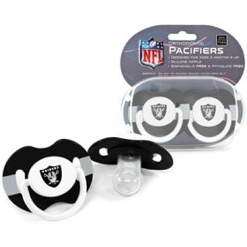 Oakland Raiders Pacifiers - 2 Pack