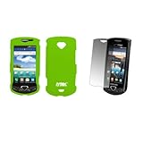 EMPIRE Neon Green Rubberized Hard Case Cover + Screen Protector for Samsung ....