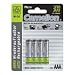 Electronics : Camelion Pack of 4 Rechargeable Battery Micro AAA 300 mAh NiMh