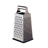 Stainless Steel 4-sided Grater, for Chesse, Carrots or Coleslaw - 9.5 Inch