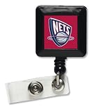 New Jersey Nets Official Retractable Badge Holder Keychain