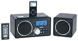 Jensen Docking Station/Alarm Clock/Music System for iPod (Black)