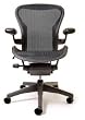 Aeron Chair Basic by Herman Miller - Graphite Frame - Carbon Classic Size C (Large)
