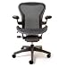 Herman Miller Aeron Home Office Basic Chair - Size B Medium Graphite Frame, Classic Carbon