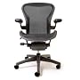 Herman Miller Aeron Home Office Basic Chair - Size C Large Graphite Frame, Classic Carbon