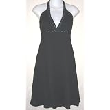 Gauze Halter Dress with Lace Trim at Absolutely