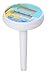 Milliard Outdoor & Indoor Pool and Spa Digital Floating Waterproof Floating Solar Thermometer with Fahrenheit and Celsius Temperature Options (Battery Included). Beach and Palm Summer Design