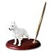 German Shepherd Dog Desk Set - White