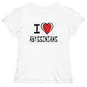 T-Shirt Womens White "I love Abyssinians " Cats