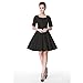 Heroecol® 50s 60s Hepburn Short Sleeve Style Vintage Retro Swing Rockailly Dresses