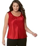 JM Collection Plus Size Charmeuse Sleeveless Top