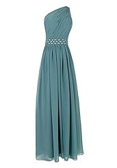 Pleated Ruched Belted Beaded Chiffon One Shoulder Evening Dress/Homecoming Dress/Prom Dress 