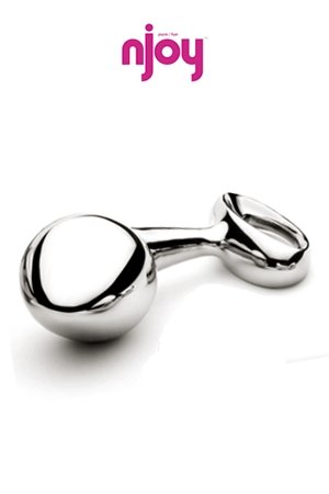Pure njoy metal butt plug large 4 inch polished steel