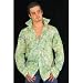 Sage: Men's Long Sleeve Green Fitted Clubbing Shirt, 100% Cotton, w/ Details