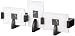 BLACK WOOD PHOTO FRAME ON BLACK STAND HOLDS 3 PICTURES 5 in x 3.5 in