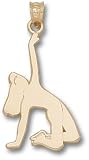 Dance Kneeling Silhouette Charm/Pendant -14K/10K, Stainless Steel or Gold Plated