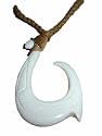 Maori Carved Bone Tattoo Fish Hook Pendant