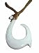 Maori Carved Bone Tattoo Fish Hook Pendant