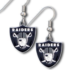 Oakland Raiders Dangling Earrings - NFL Football Fan Shop Sports Team Merchandise