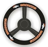 Denver Broncos Leather Steering Wheel Cover