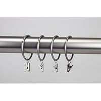 Curtain Ring with Clip 2' Inside Diameter in Satin Nickel
