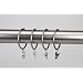 A&F Rod Decor - 10 CURTAIN RINGS W/CLIPS&HOOKS- 2 inch Satin Nickel