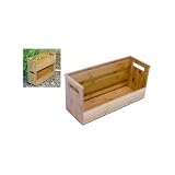 Bamboo and Natural Canvas Stackable 28-DVD Storage Rack ~ Richards Homewares