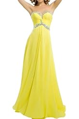 Sweetheart Chiffon  Prom Dress  With Rhinestones