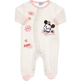 Minnie -Dors bien b�b� brod� "Miss Minnie" Disney baby �cru 6mois