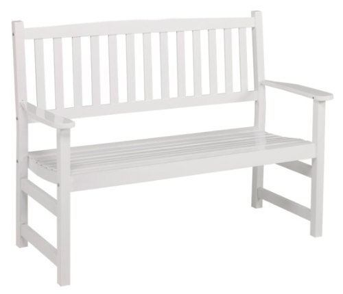 Jack Post UN-101W Union Pier Stationary Bench, White