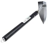 Tomita Japanese Garden Landscaping Triangle Hoe With Stainless Steel Blade & Painted Wood Handle