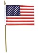 4" x 6" US USA American Desk Flag on 10" Plastic Stick