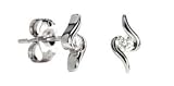 Image of 9ct White Gold Ladies 0.10ct Diamond Wrapped Earrings