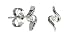 9ct White Gold Ladies 0.10ct Diamond Wrapped Earrings