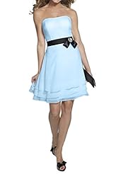 Charmeuse/Chiffon  Ruched Cocktail Knee Length Evening Dress/Prom Dress  With a Sash  and Ruffles