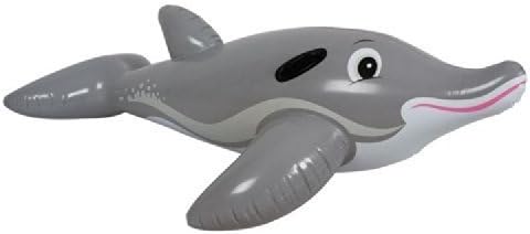 Inflatable Blow Up Childrens Dolphin Swimming Pool Lilo Float Rider 152 x 90cm by pricep
