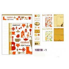Q-lia - Casket Letter Set With Stickers