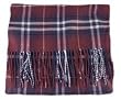 London Fog Maroon/Blue Plaid Woven Super Soft Scarf