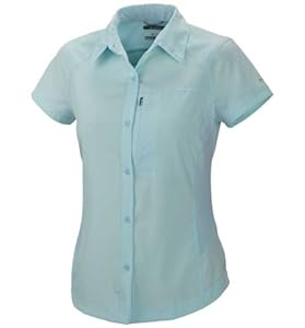 Columbia Sportswear Women's Plus-Size Silver Ridge Short Sleeve Shirt, Bluetime, 2X