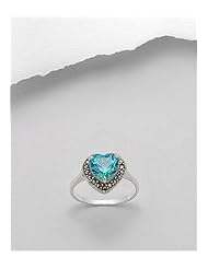 Heart Marcasite Ring In 92.5 Sterling Silver