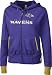 Baltimore Ravens Women's Chant Purple Full Zip Hooded Sweatshirt - Small