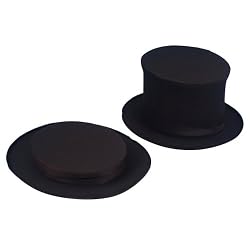 Adults' Collapsible Top Hat - Black