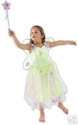 Childrens Toyshop  Toys : Disney Tinkerbell Light-Up Fancy Dress Costume & Wand 5-6 Years