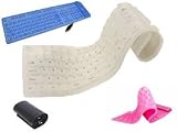 Review Air Touch  / Airtouch flexible waterproof full size USB PC keyboard - black white pink blue - white
